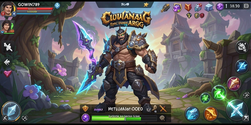 Screenshot GOWIN789 menampilkan aksi pertempuran yang seru dalam dunia ARPG.