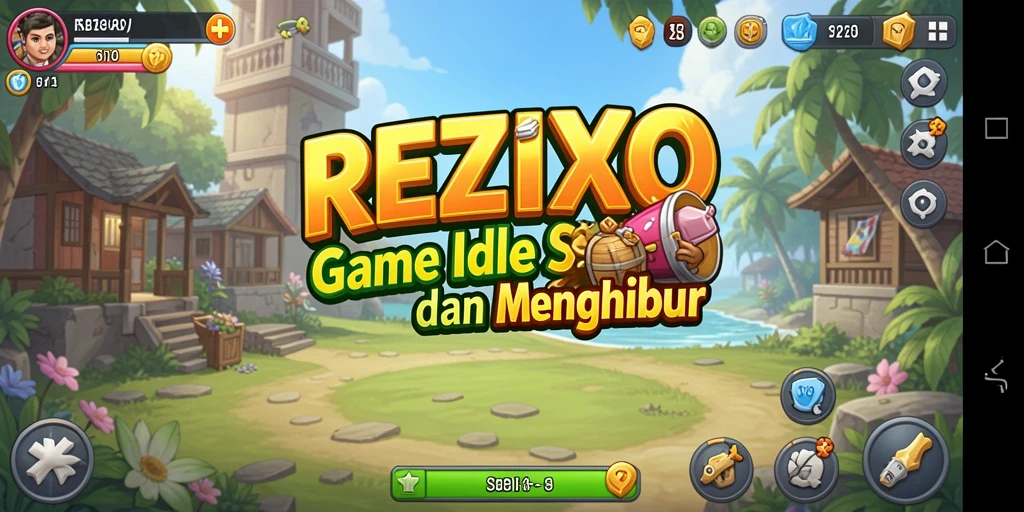 Screenshot gameplay <strong>REZIXO</strong> dengan aksi Idle yang menarik.