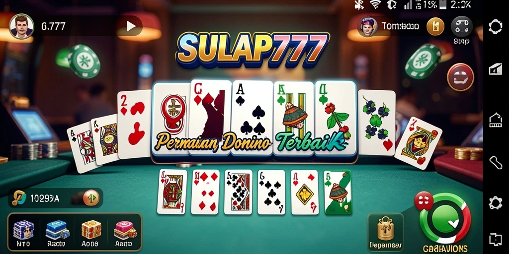 Screenshot SULAP777 menunjukkan momen mendebarkan dalam permainan domino.