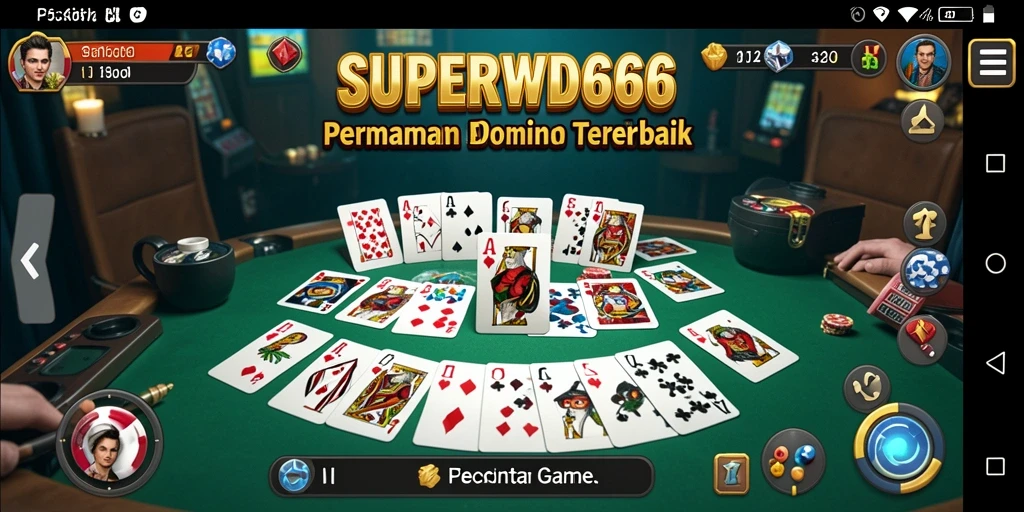 Tampilan menarik dari gameplay domino yang seru.